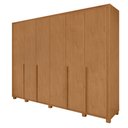 Ver imagem 3 de Guarda Roupa 6 Portas 6 Gavetas 100% Mdf Easy Space Amendoa Clean