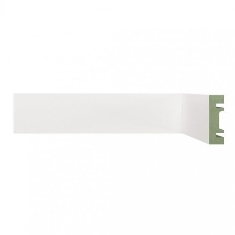 Rodapé de MDF 5CMX15MMX2,40m Liso 501 Branco Moldufama