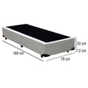 Ver imagem 2 de Cama Box Solteiro Sintético Mega Cama Branco 88x188x42cm