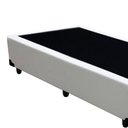 Ver imagem 3 de Cama Box Solteiro Sintético Mega Cama Branco 88x188x42cm