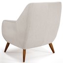 Ver imagem 7 de Poltrona Decorativa Fixa Pés de Madeira Paloma D02 Linho Cru B-443 - Lyam Decor
