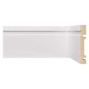 Rodapé de MDF 10cm x 15mm x 2,40m com Friso Moldufama 1002