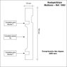 Rodapé de Mdf 10cm X 15mm X 2,40m com Friso Moldufama 1002 - 3