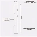 Ver imagem 2 de Rodapé MDF Frisado 10cm x 2,40m 1003 Moldufama