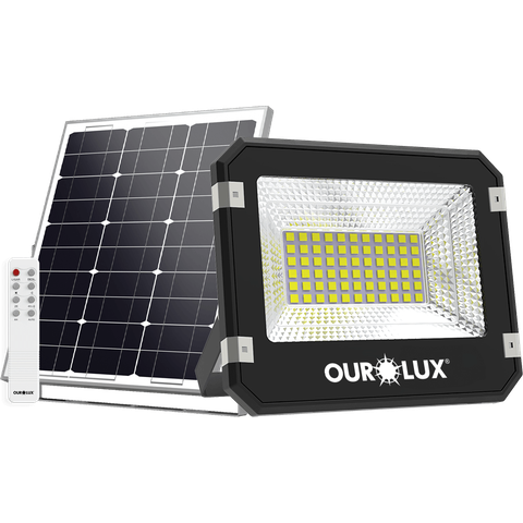 Refletor Solar 40W 6500 k IP65 Preto - 03295 - Ourolux