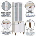 Ver imagem 5 de Paneleiro de Cozinha com 4 Portas e Vidro Americana Branco Nobre