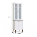 Ver imagem 3 de Paneleiro de Cozinha com 4 Portas e Vidro Americana Branco Nobre