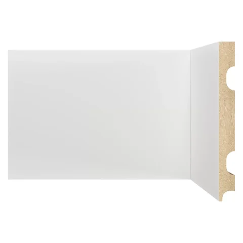 Rodapé de MDF 15CMX15MMX2,40m Liso 1501 Branco Moldufama
