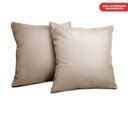 Ver imagem 3 de Kit 2 Capas de Almofadas Velusoft Bege 45x45cm cama inbox