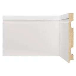 Rodapé de MDF 15cm x 15mm x 2,40m com Friso Moldufama 1502 - 1