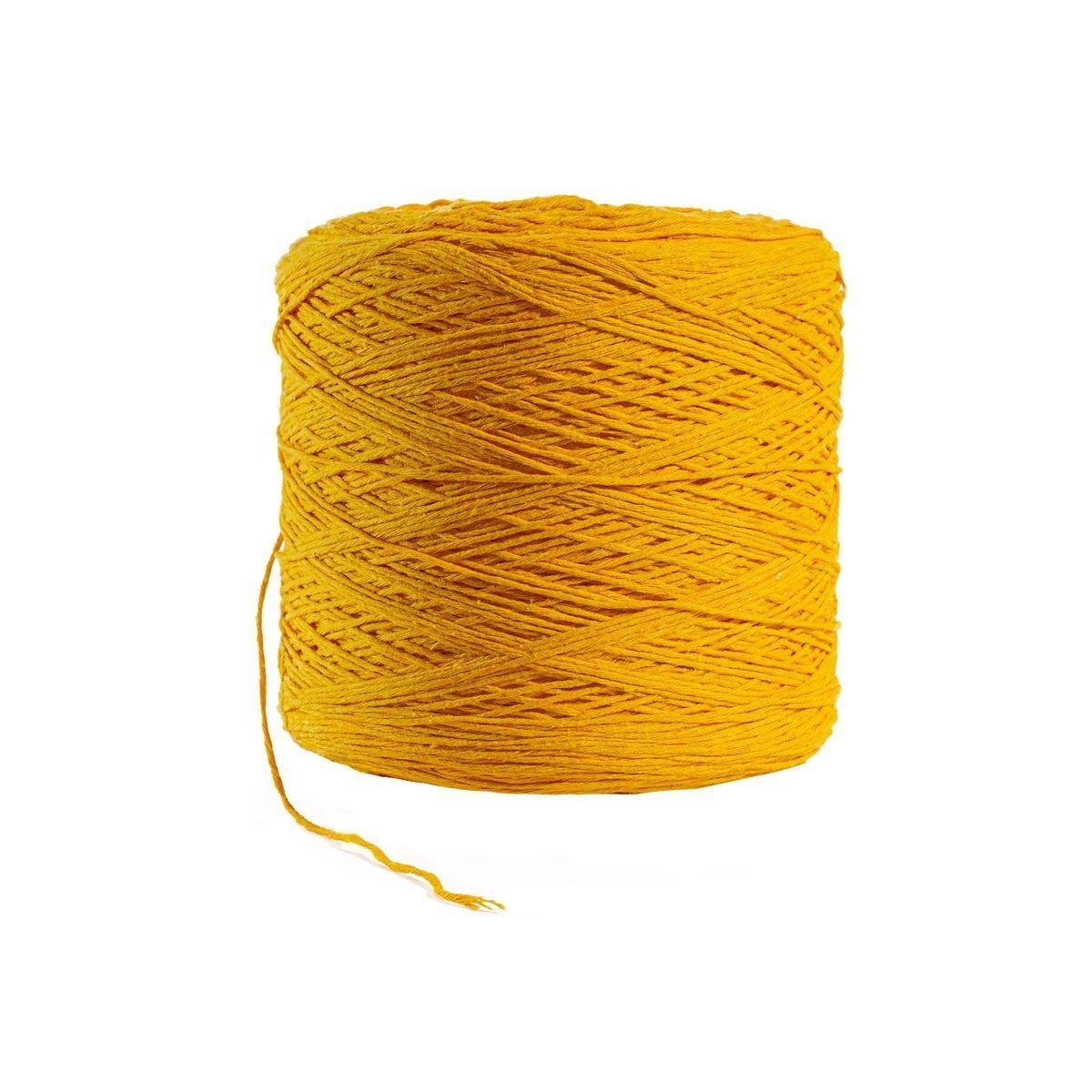 Barbante Ou Linha Para Crochê Colorido Nº 8 - Amarelo Escuro - 1