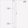 Rodapé de MDF 20cmX15mmX2,40m com Liso 2001  - 2