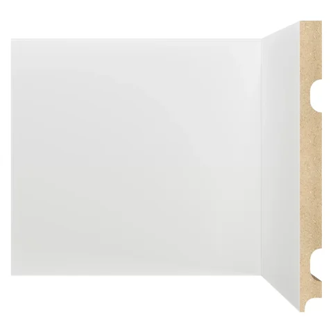 Rodapé de MDF 20CMX15MMX2,40m com Liso 2001 Branco Moldufama