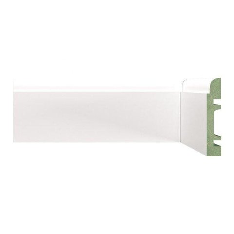 Rodapé de MDF Liso de 8CMX2,40m Rende 2,4m 804 Branco Moldufama