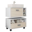 Ver imagem 1 de Conjunto Armário Gabinete de Banheiro Towel Bege Caemmun