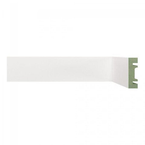 Rodapé de MDF Liso de 5CMX2,40m Rende 2,4 Metros 501 Branco Moldufama