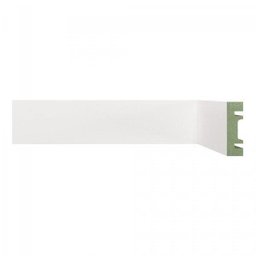 Rodapé de MDF Liso de 5CMX2,40m Rende 2,4 Metros 501 Branco Moldufama - 1 Rodapé de MDF Liso de 5CMX2,40m Rende 2,4 Metros 501 Branco Moldufama - 1