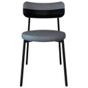 Ver imagem 6 de Cadeira de Jantar Estofada Kit 8 Nyka M25 Linho Cinza/preto - Mpozenato