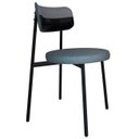 Ver imagem 5 de Cadeira de Jantar Estofada Kit 8 Nyka M25 Linho Cinza/preto - Mpozenato