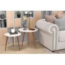 Ver imagem 1 de Conjunto de Mesas de Apoio e Lateral Teles Off White