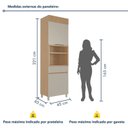 Ver imagem 3 de Paneleiro 2 Portas 1 Gaveta Realeza Premium 100% MDF