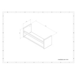 Nicho Organizador de Livros, Mdf Branco, 15mm, 50x18 - 4