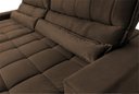 Ver imagem 6 de Sofá Retrátil Reclinável Supremo 2,10m Suede Velut Marrom Molas no Assento - King House