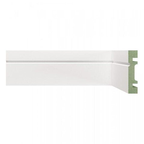 Rodapé de MDF Frisado de 7CMX2,40m Rende 2,4m 702 Branco Moldufama