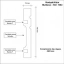 Ver imagem 3 de Rodapé MDF Frisado 10cm x 2,40m 1003 Moldufama