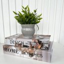 Ver imagem 4 de Kit Trio Decoração Livros Caixa e Vaso Cinza Cerâmico