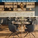 Ver imagem 4 de Kit 2 Cadeira Kyoto Estrutura em Aço Carbono Revestimento em Tecido Preto Fratini