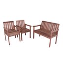Ver imagem 4 de Banco Namoradeira com Duas Poltronas Jardim Varanda Deck Madeira Maciça