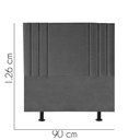 Ver imagem 3 de Cabeceira Estofada Grécia 90cm Solteiro para Cama Colchão Box Quarto Linho Cinza - Aurora Line