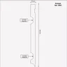 Rodapé de MDF Frisado de 20cm x 2,40m Rende 2,4 Metros Moldufama 2002 - 2