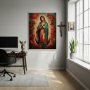 Ver imagem 2 de Quadro Sacro Nossa Senhora de Guadalupe - 70x50cm:moldura Preta