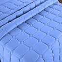 Ver imagem 3 de Kit Cobre Leito Colcha Minimal Casal 3 Peças Malha 100% Algodão - Azul Claro