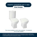 Ver imagem 4 de Assento Sanitário Soft Close Eros Branco para Vaso Incepa com Ferragem Dourada