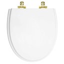 Ver imagem 1 de Assento Sanitário Soft Close Eros Branco para Vaso Incepa com Ferragem Dourada