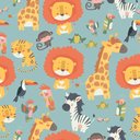 Ver imagem 2 de Papel de Parede Infantil - Animais 1 Arte Destaque 1,50 Metros