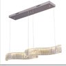 Lustre 2 faixas aço inox e cristal 48w 3 em 1 (3.000/4.500/6.500) 3.840 lumens 1000x170MM/500x100MM  - 1