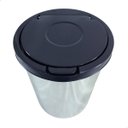 Ver imagem 6 de Lixeira Cesto Cozinha Banheiro 8l Tampa Click Prata