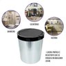 Lixeira Cesto Cozinha Banheiro 8l Tampa Click Prata - 4