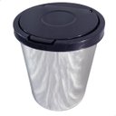 Ver imagem 1 de Lixeira Cesto Cozinha Banheiro 8l Tampa Click Prata