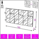 Ver imagem 2 de Painel Decorativo Escala 3d 180cm - Dalla Costa - Off White/ Espelho
