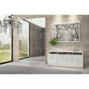 Ver imagem 1 de Painel Decorativo Escala 3d 180cm - Dalla Costa - Off White/ Espelho