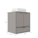 Ver imagem 2 de Gabinete para Banheiro Prime Yescasa Cinza/Cimento