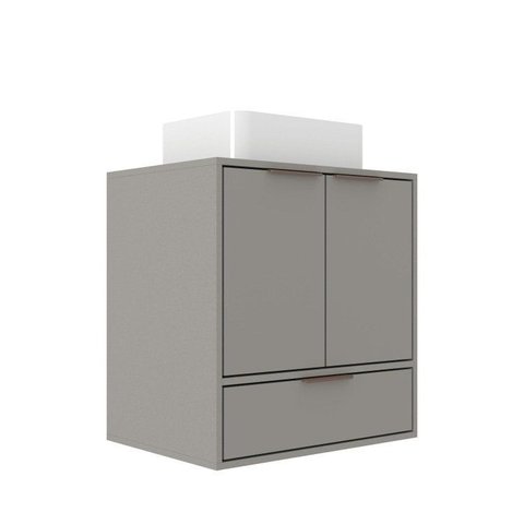 Gabinete para Banheiro Prime Yescasa Cinza/Cimento