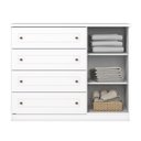 Ver imagem 5 de Cômoda 1 Porta 4 Gavetas Branco HP Americano