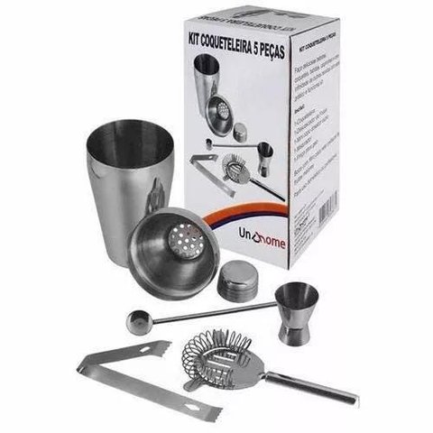 Kit Coqueteleira Com 5 Peças Unyhome