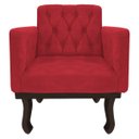 Ver imagem 6 de Kit Diva Recamier Diana 185cm Lado Esquerdo e 02 Poltronas Classic Suede Vermelho - ADJ Decor